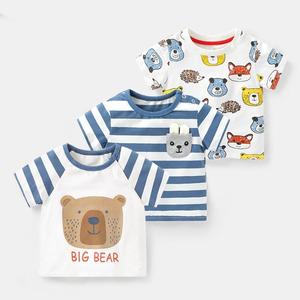 婴儿衣服韩系男童短袖T恤夏装儿童3宝宝幼儿女小童1岁半袖上佛山