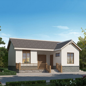 小户型新款一层欧式农村小别墅设计图纸乡村自建房平房外观效果图
