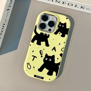 黑色小猫咪适用iQOO12Pro手机壳11S/10圆边电镀镜框Z8x/Z7i/Z5全包Neo9/8Pro/7se/6可爱U5/U1x硅胶防摔保护套