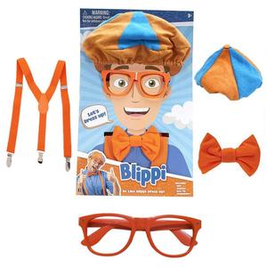 Blippi theme birthday party decoration strap glasses bow set