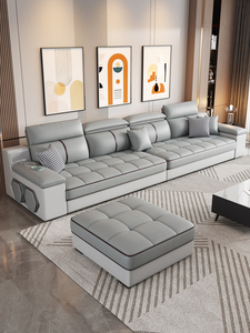 顾家布艺沙发客厅小户型现代简约广东佛山家具科技布新款直排沙发