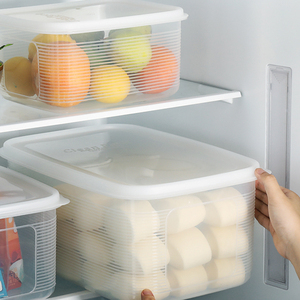 超大容量收纳盒冰箱冷藏冷冻盒厨房储物盒子带盖蔬菜水果盒保鲜盒