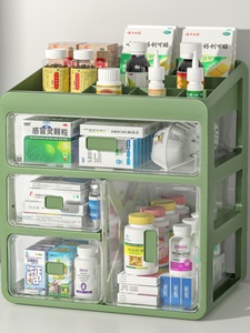 直销家用医药整理箱药物收纳盒抽屉式家庭装放药的药品医用急救箱