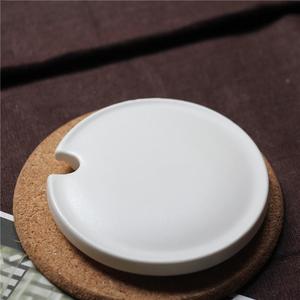 亚光马克杯盖 陶瓷杯盖子创意圆形牛奶挖孔杯盖直径8 9cm定制包邮