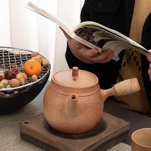 围炉煮茶茶壶家用室内大容量碳烤烤奶老式陶土特价陶瓷煮茶壶