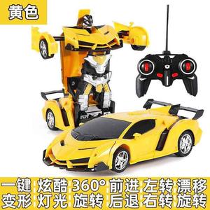 儿童电动一键变形遥控汽车1：18金刚机器人仿真赛车模型玩具。
