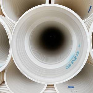 佛山PVC-U双壁波纹管 市政通讯埋地穿线管排污管大口径塑料排水管