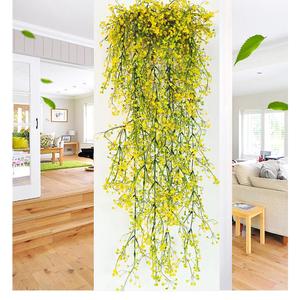 假花绿植挂壁新款花盆吊篮仿真金钟柳壁挂植物客厅卧室墙壁装饰品