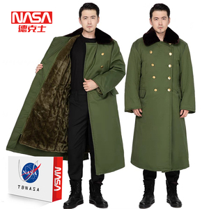 军大衣男款秋冬季加厚保暖东北棉袄男士潮牌宽松NASA长款棉衣外套