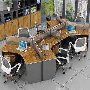 隔断屏风职员桌异型高级工位电脑桌简约现代财务办公家具桌椅组合