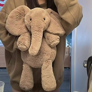 日本MOJY可爱毛绒大象玩偶抱枕趴趴象公仔玩具儿童安抚娃娃礼物