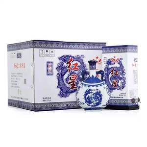 北京红星二锅头 珍品青花瓷蓝花瓷52度750ml*6瓶清香型白酒整箱