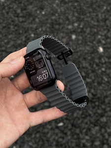 SosaBand海洋硅胶磁吸简约适用苹果手表带AppleWatch456iwatch789