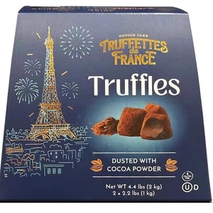 美国直邮法国Truffettes 经典原味黑松露巧克力 礼物礼盒 1kg2盒