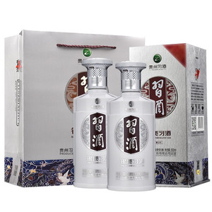 【多人团】贵州习酒 银质 53度 500ml*2瓶 礼袋装