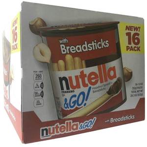 现货德国进口Nutella&Go能多益榛子巧克力酱手指饼干小盒52g
