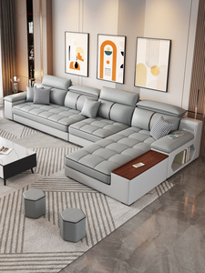 林氏木业布艺沙发现代简约客厅组合小户型佛山家具科技布沙发