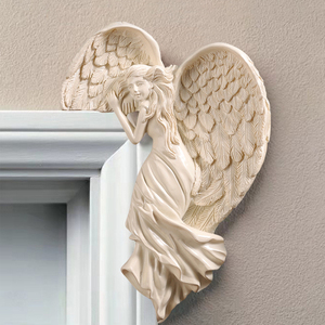 客厅柜子摆件高级感摆件挂饰天使画框挂件装饰雕像相框翅膀门框天