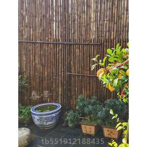 花园农家乐围墙竹篱笆竹子装饰隔断庭院碳化挡墙栅栏围栏户外护栏