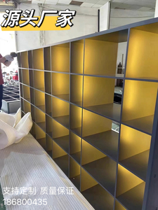 不锈钢钢板柜展示书柜酒柜书架304金属装饰柜定制置物架家用酒架