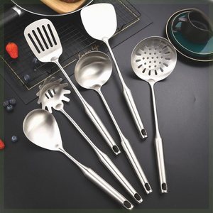 304不锈钢厨具铲勺6件套加长空心手柄汤漏勺炒勺厨房烹饪用具用品