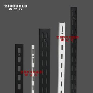 黑色白色加厚加宽aa柱支架双排AA柱层板托上墙服装店立柱货架梯