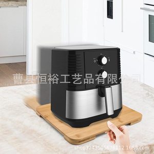 竹制咖啡机底座厨房可移动空气炸锅滑块托盘桌面木制电器支架底座