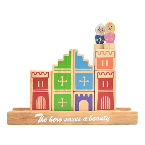各个悟木质积木魔幻城堡木制益智玩具超大题量共计72题