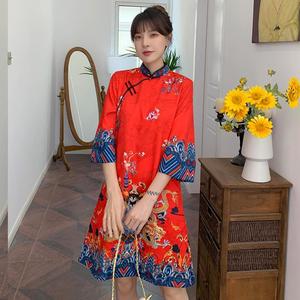 Tang suit, national style, retro, young cheongsam, early aut