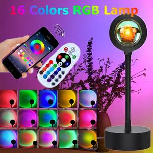 USB Rainbow Sunset Lamp APP Color RGB LED Night Light Room D