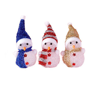 七彩发光圣诞树小雪人玩具圣诞节装饰品礼物闪光米粒小夜灯儿童玩