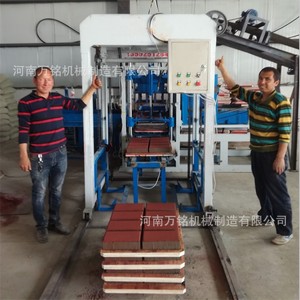 郑州3-15全自动彩色步道砖机防滑路面砖机视频液压彩砖机机械设备