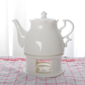 欧式咖啡厅陶瓷花果茶茶具欧式点心盘套装英式花茶水果茶壶加热炉