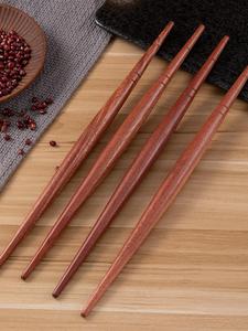 乌檀木红木擀面杖饺子皮专用擀面棍带刻度实木原木两头尖