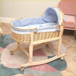 可移动婴儿床藤编新生儿便携手提篮车载睡篮宝宝睡窝摩西摇窝两用