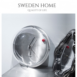 瑞典高端手工太空挂钟创意复古现代时尚静音客厅简约闹钟北欧指针