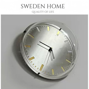 瑞典高端手工气泡不锈钢挂钟时钟居家用静音北欧时尚个性创意客厅