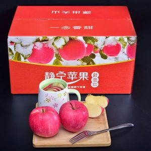 正宗甘肃静宁红富士苹果冰糖心官方旗舰店苹果一级精品大果10斤