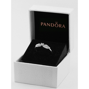 潘多拉官网Pandora代购璀璨天使之翼 925银戒指198500C01国内指环