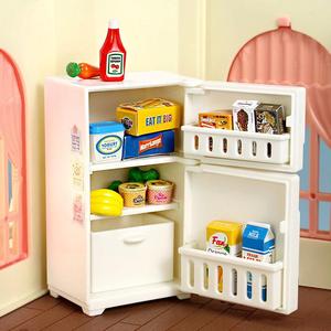冰箱上的微缩迷你小物品仿真食玩玩具模型厨房家具全景小屋世界