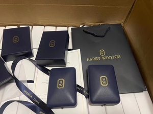 新款HW钻戒盒项链盒HARRY WINSTON戒指盒海瑞温斯顿首饰包装盒子