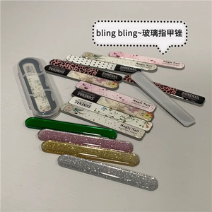 韩国纳米玻璃抛光锉 亮甲神器水晶玻璃磨砂美甲工具指甲锉打磨条