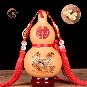 天然真葫芦中式婚礼合卺交杯酒杯中国结婚庆用品道具汉式酒真瓢