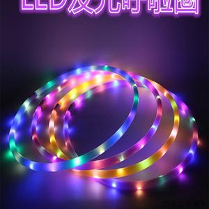 LED发光呼啦圈儿童成人一体塑料款呼啦圈 加粗七彩适合转的呼啦圈