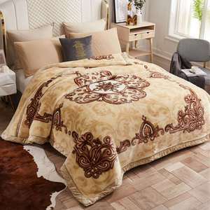 高档拉舍尔毛毯被子加厚双层冬季保暖珊瑚绒法兰绒特厚婚庆铺床