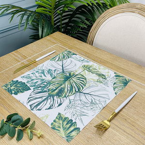三层加厚绿叶印花餐巾纸餐桌纸餐垫西餐厅牛排垫彩色纸巾50张每盒