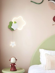 欧普壁灯2023年新款创意星星月亮儿童房墙壁灯简约现代卧室床头灯