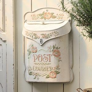 欧式复古铁艺信箱创意家居意见箱壁饰收纳箱户外花园壁挂装饰摆件