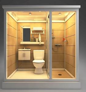 整体淋浴房一体式卫生间家用干湿分离沐浴房简易浴室房集成洗澡间