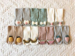 婴儿卡通凹造型可爱新生儿袜子薄款纯棉透气春夏季孩女童宝宝儿童